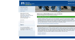 Desktop Screenshot of academic.marketresearch.com